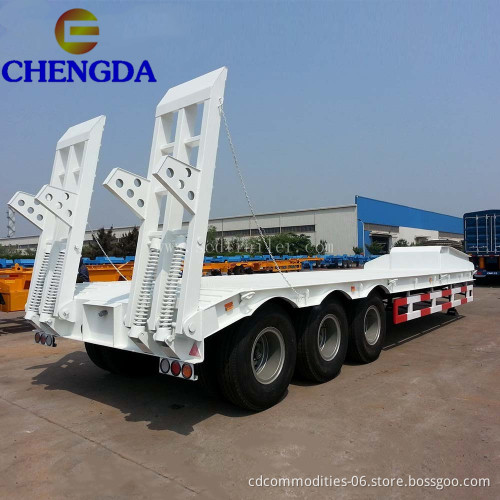 China Local Factory Price 3axles 60ton Lowbed Semi Trailer for Africa